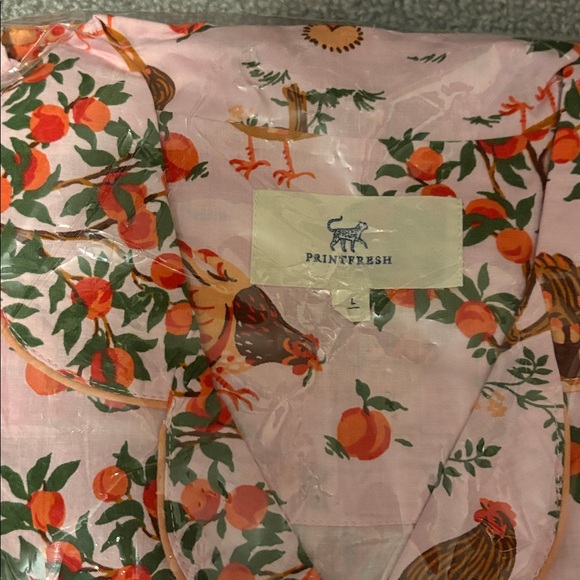 Printfresh Women’s Long Pajama Set - Hen House - Picture 3 of 6